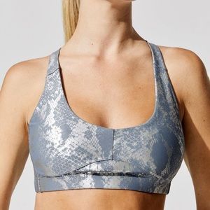 Carbon 38 shiny snake bra